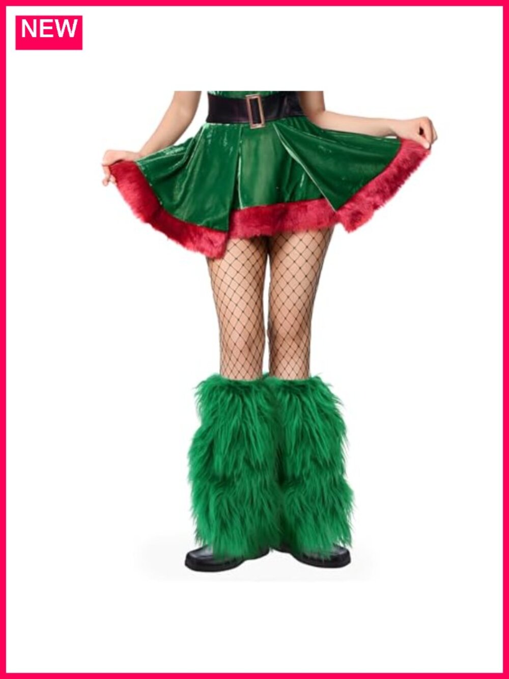 Faux Fur Leg Warmers Furry Boot Covers Women's Warm Cozy Costume Accessory